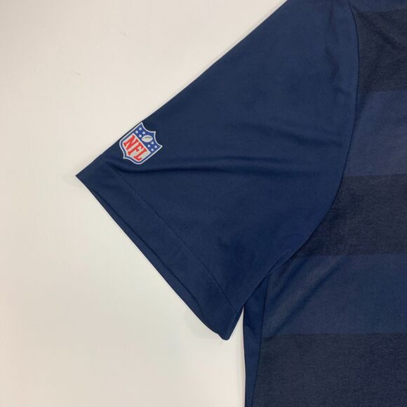 Nike LA Rams Polo Shirt Mens XXL 2XL Navy Blue Dri Fit NFL OnField Performance * - Picture 4 of 15